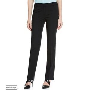 Calvin Klein Luxe Stretch Slim Fit Pants Women's 6P (29x28) Black MSRP $89 NWT!